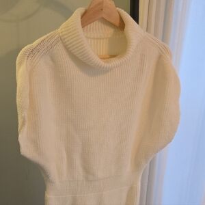Cozy White Knit Sweater Dress